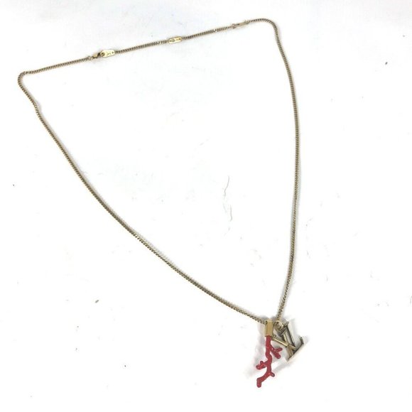 LOUIS VUITTON M68903 coral motif LV initial coral Accessories chain Necklace - Picture 5 of 16